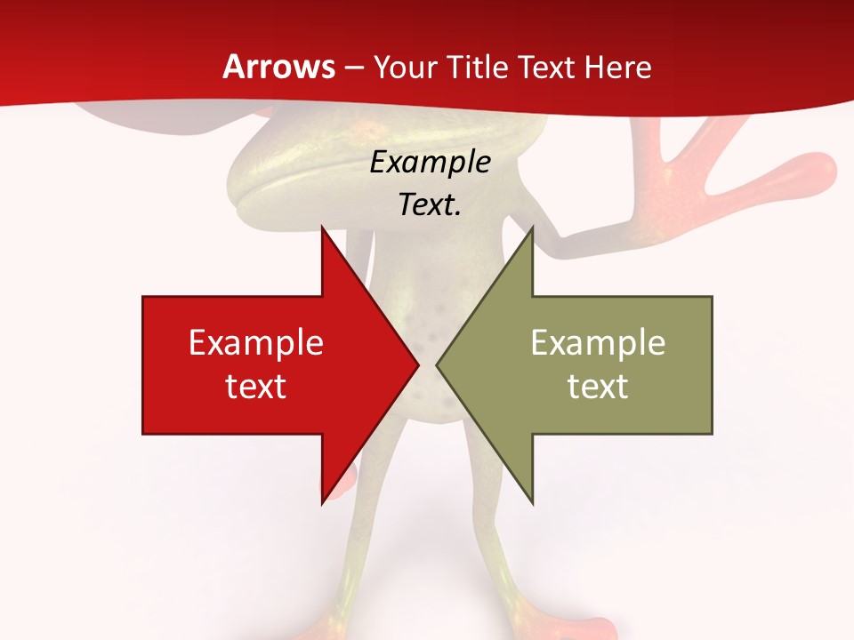 A Frog With A Red Hat On It's Head PowerPoint Template