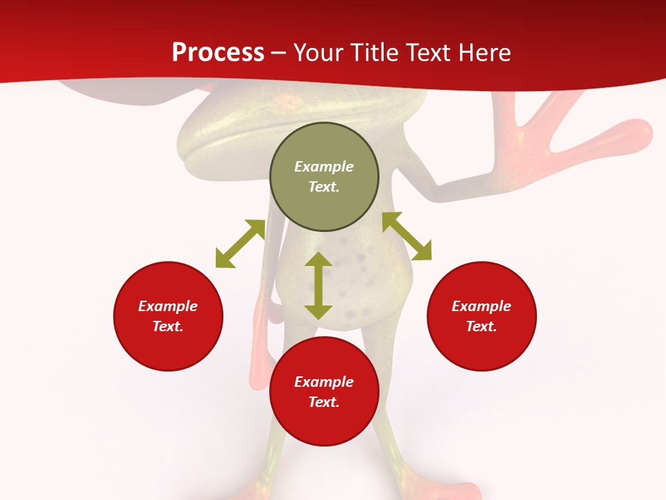 A Frog With A Red Hat On It's Head PowerPoint Template