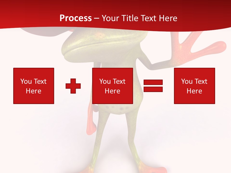 A Frog With A Red Hat On It's Head PowerPoint Template