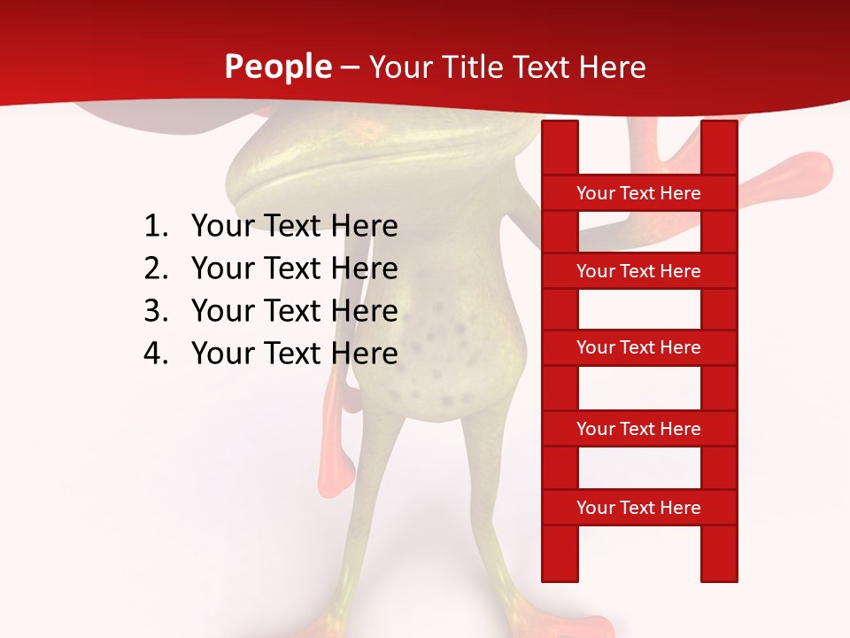 A Frog With A Red Hat On It's Head PowerPoint Template