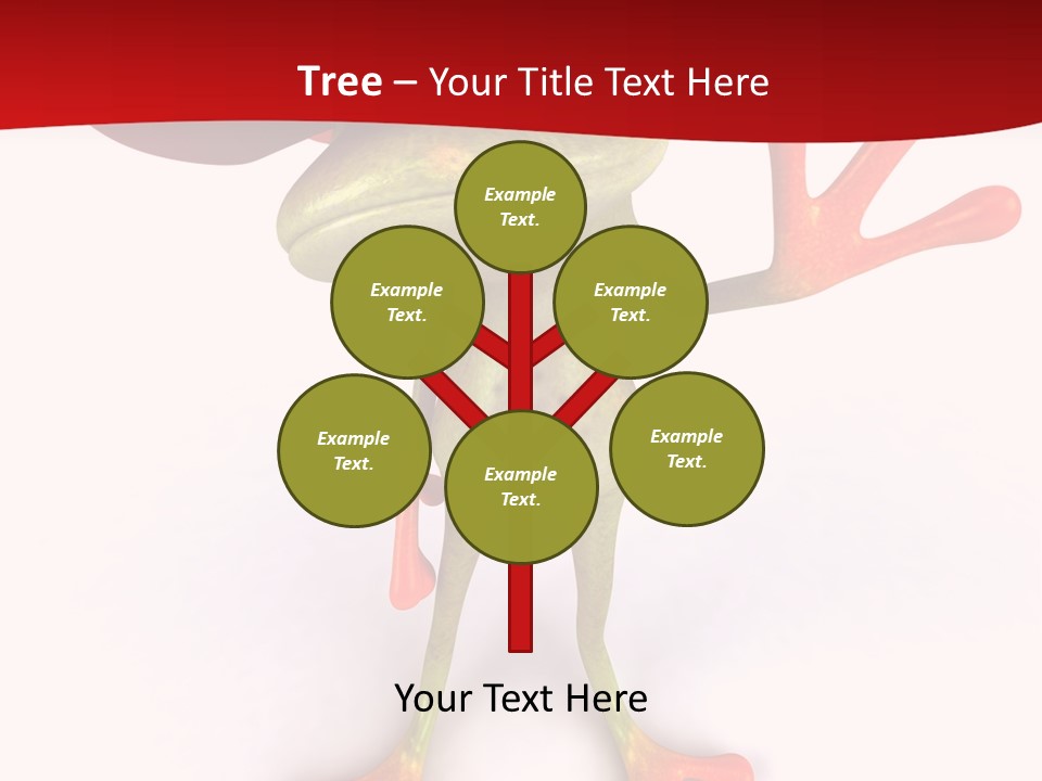 A Frog With A Red Hat On It's Head PowerPoint Template