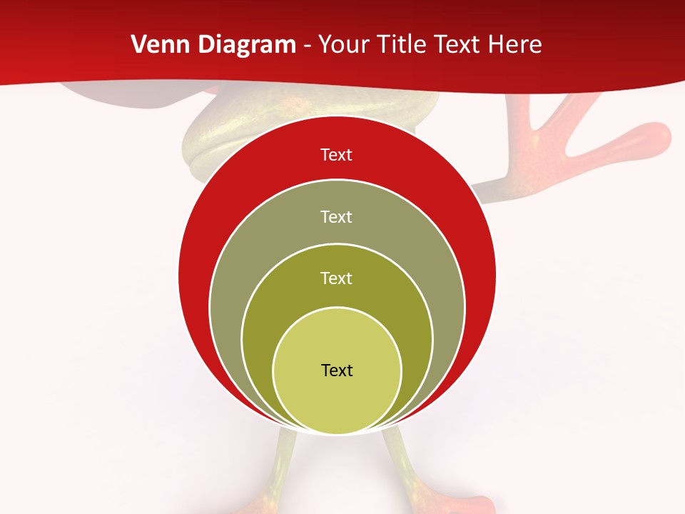 A Frog With A Red Hat On It's Head PowerPoint Template