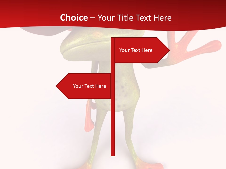 A Frog With A Red Hat On It's Head PowerPoint Template
