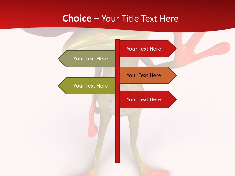 A Frog With A Red Hat On It's Head PowerPoint Template