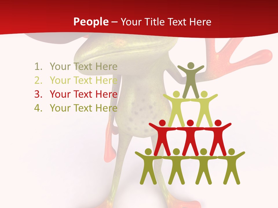 A Frog With A Red Hat On It's Head PowerPoint Template