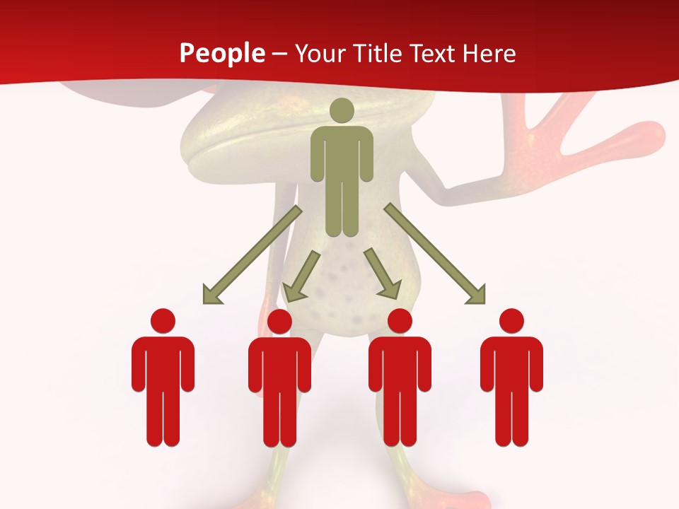 A Frog With A Red Hat On It's Head PowerPoint Template