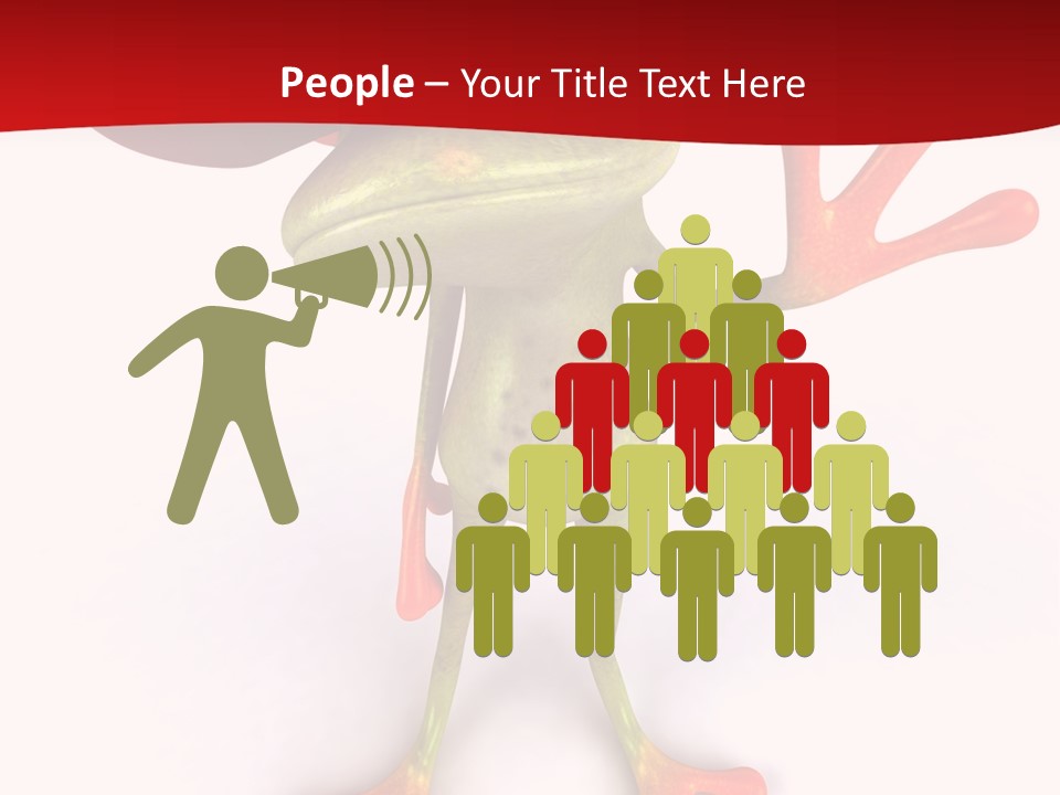 A Frog With A Red Hat On It's Head PowerPoint Template