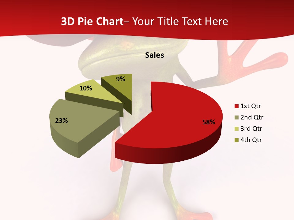 A Frog With A Red Hat On It's Head PowerPoint Template