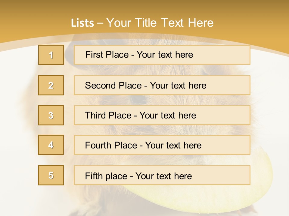A Hamster With A Piece Of Apple In Its Mouth PowerPoint Template