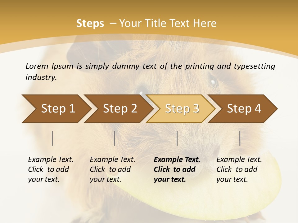 A Hamster With A Piece Of Apple In Its Mouth PowerPoint Template