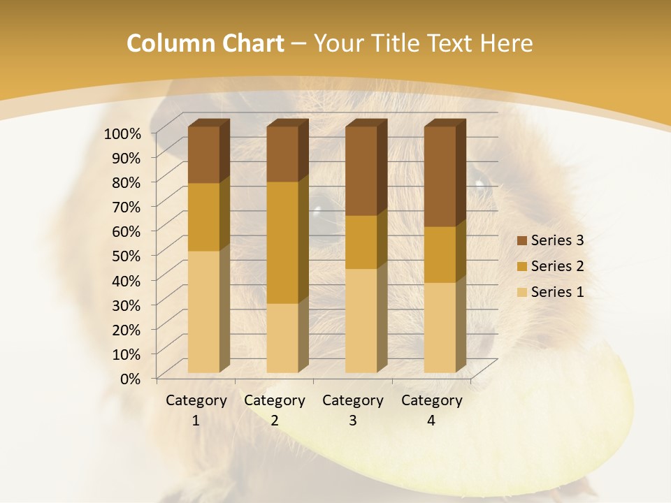 A Hamster With A Piece Of Apple In Its Mouth PowerPoint Template