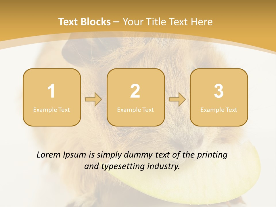 A Hamster With A Piece Of Apple In Its Mouth PowerPoint Template