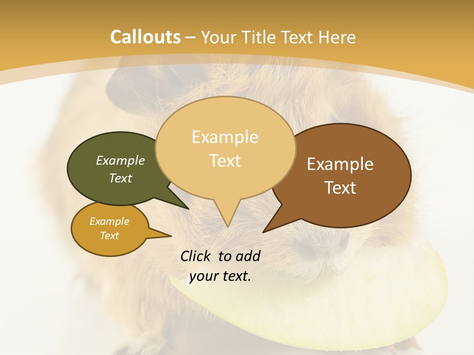 A Hamster With A Piece Of Apple In Its Mouth PowerPoint Template