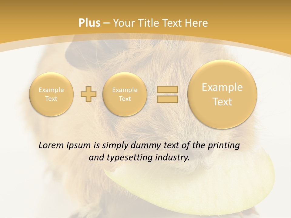 A Hamster With A Piece Of Apple In Its Mouth PowerPoint Template