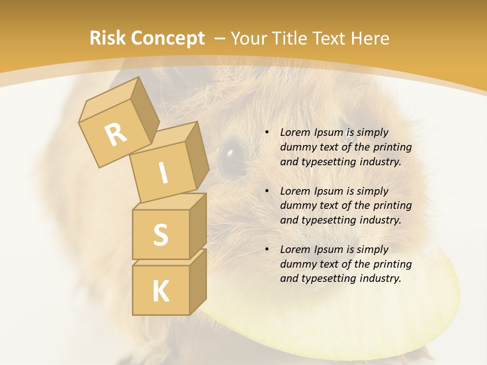 A Hamster With A Piece Of Apple In Its Mouth PowerPoint Template