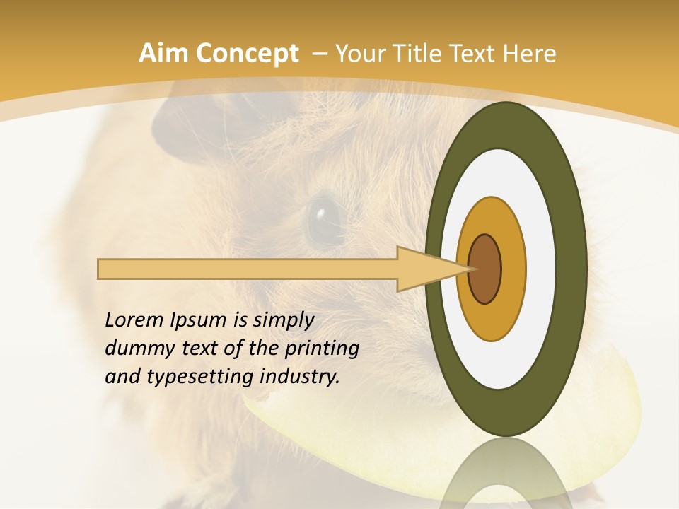 A Hamster With A Piece Of Apple In Its Mouth PowerPoint Template