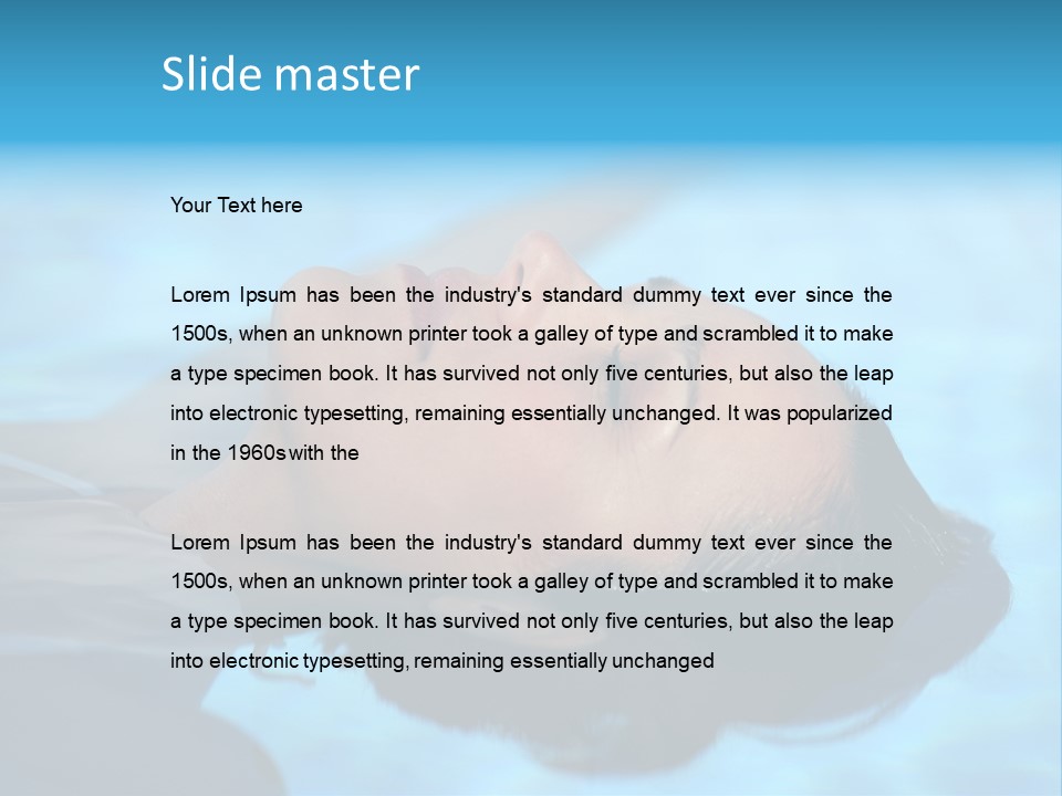 Health Blue Vacation PowerPoint Template