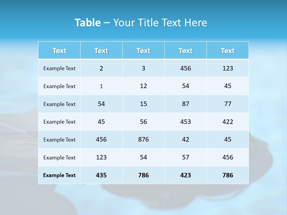 Health Blue Vacation PowerPoint Template