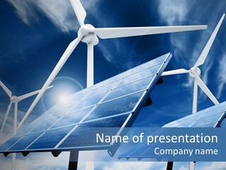 Solar Turbine Ecology PowerPoint Template