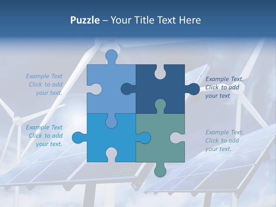 Solar Turbine Ecology PowerPoint Template