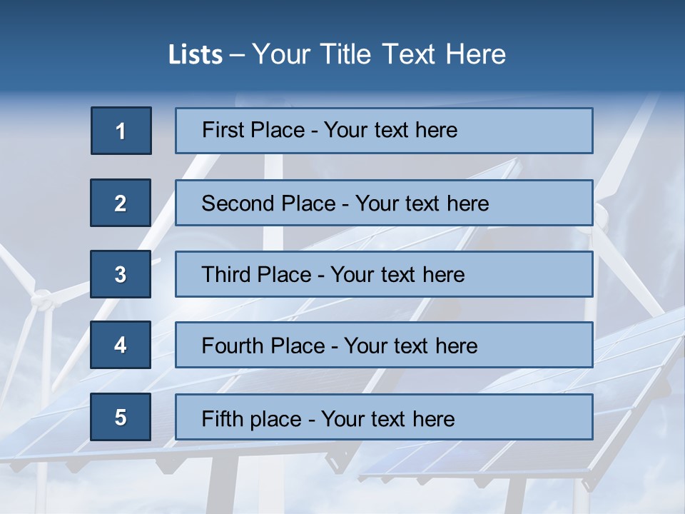 Solar Turbine Ecology PowerPoint Template