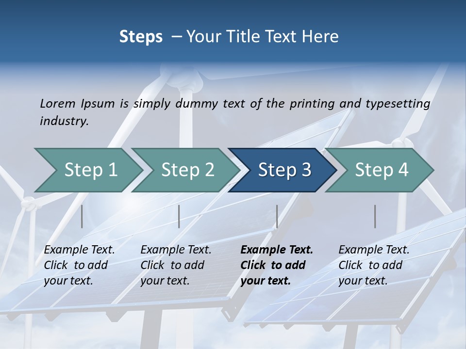 Solar Turbine Ecology PowerPoint Template