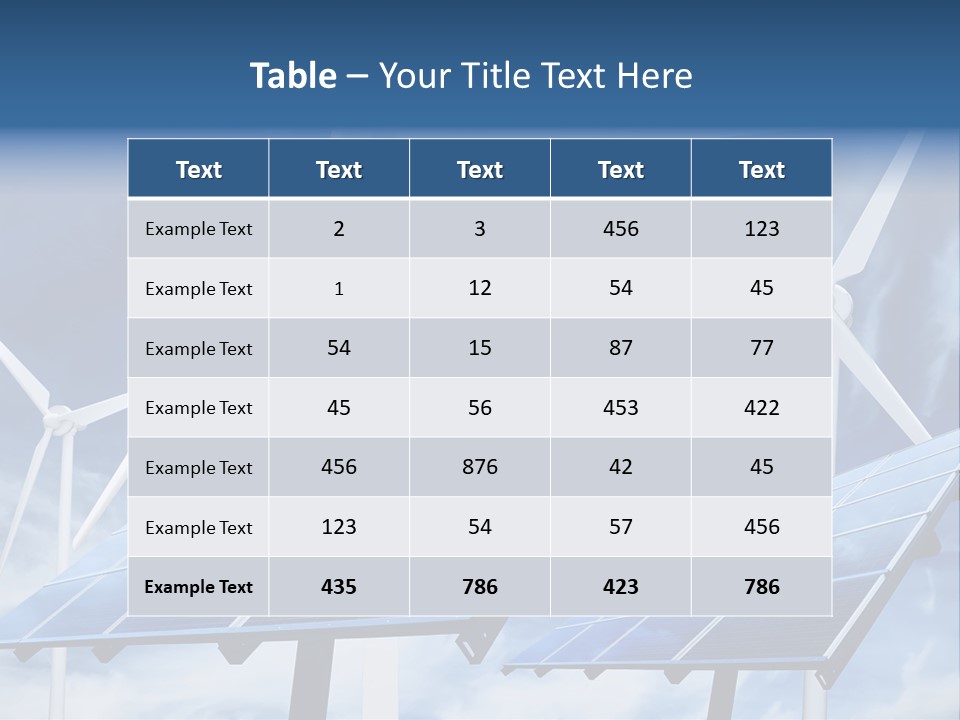 Solar Turbine Ecology PowerPoint Template