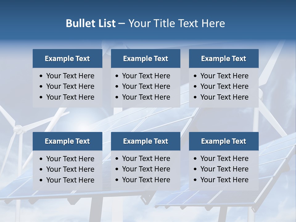 Solar Turbine Ecology PowerPoint Template