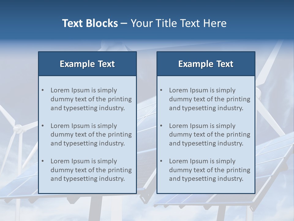Solar Turbine Ecology PowerPoint Template