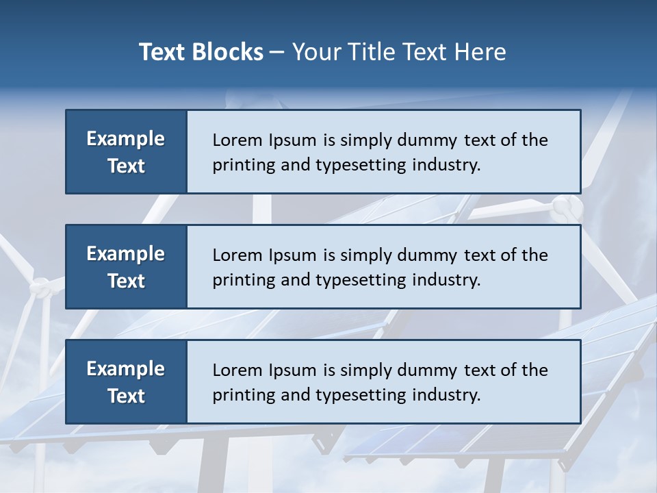 Solar Turbine Ecology PowerPoint Template