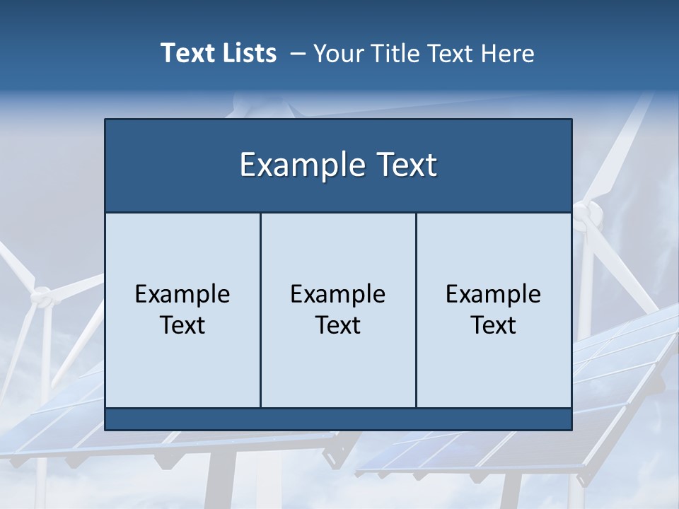 Solar Turbine Ecology PowerPoint Template