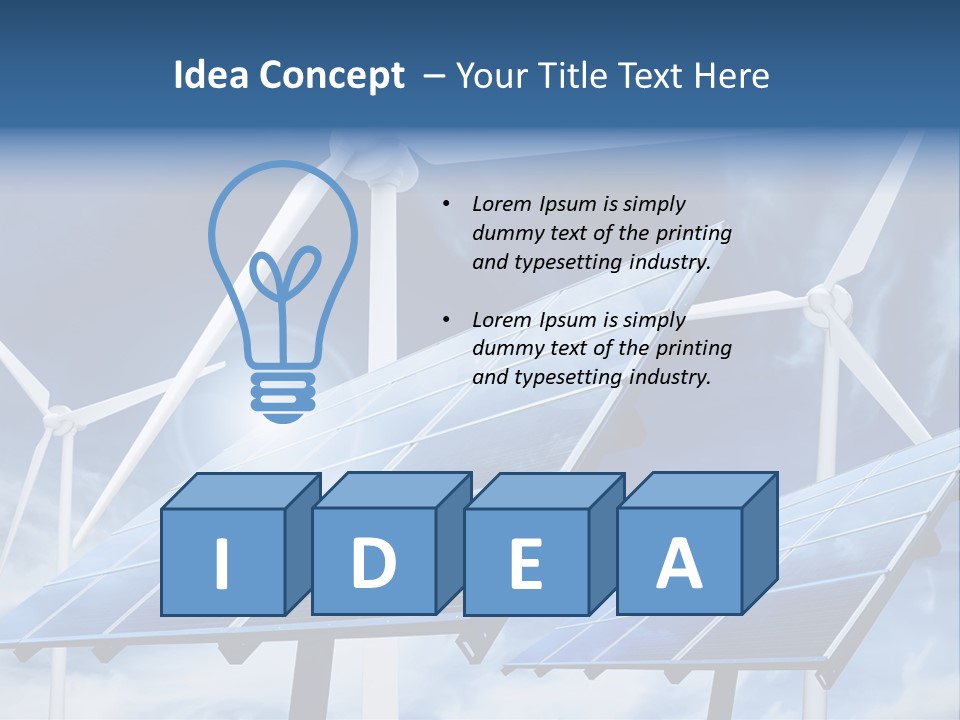 Solar Turbine Ecology PowerPoint Template