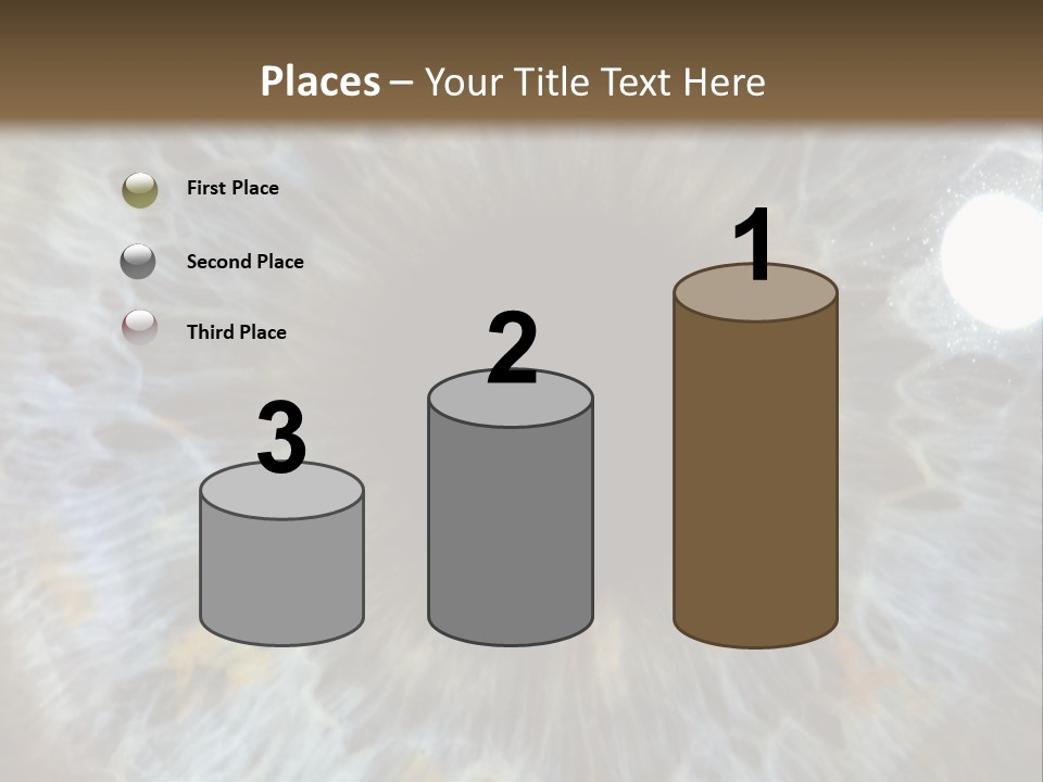 A Close Up View Of A Blue Eye PowerPoint Template