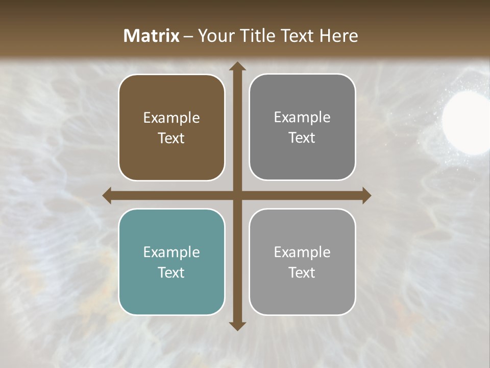 A Close Up View Of A Blue Eye PowerPoint Template