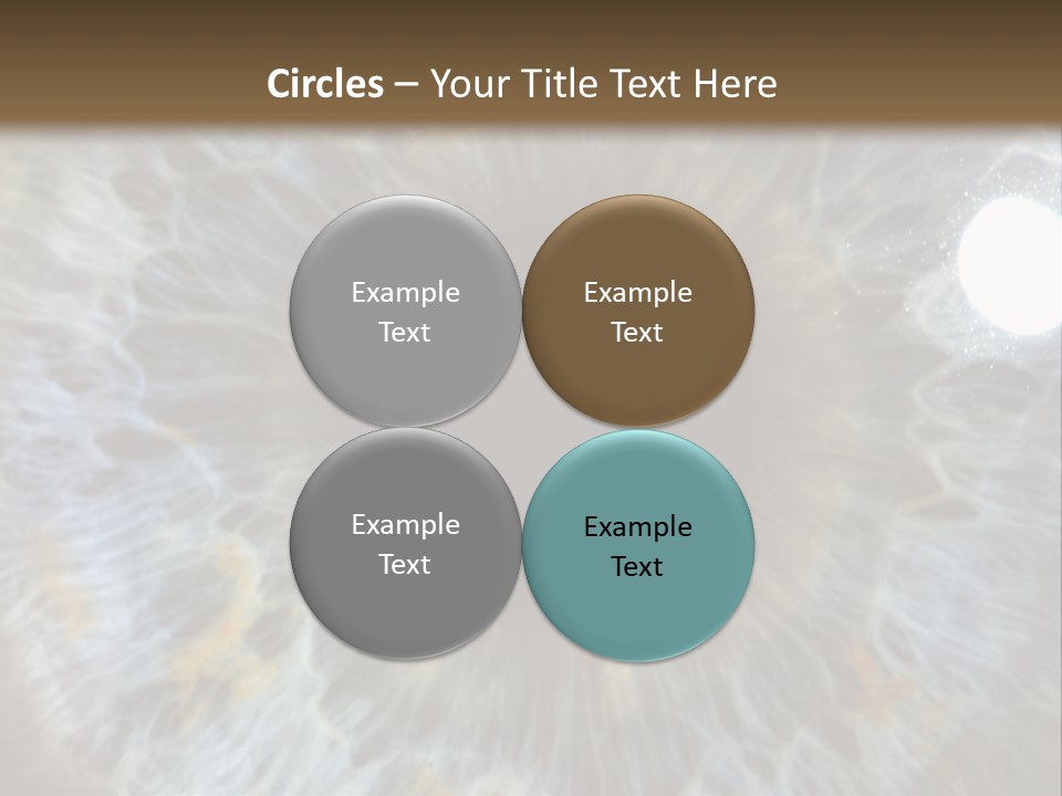 A Close Up View Of A Blue Eye PowerPoint Template