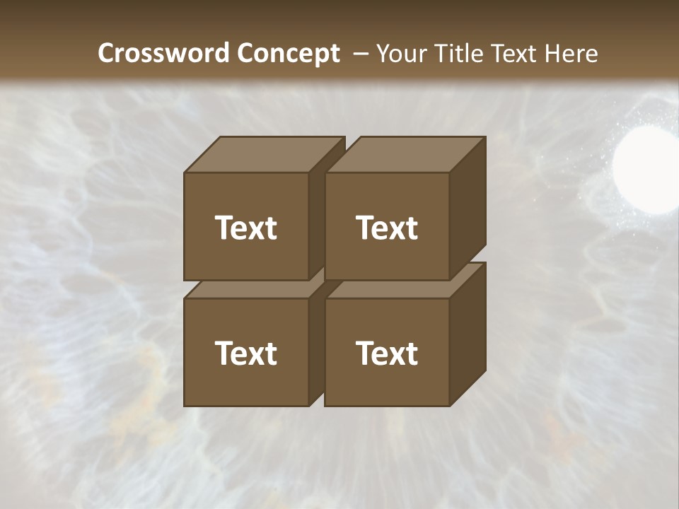A Close Up View Of A Blue Eye PowerPoint Template
