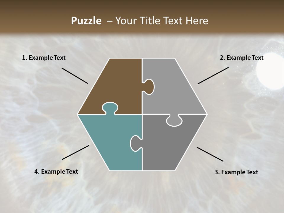 A Close Up View Of A Blue Eye PowerPoint Template