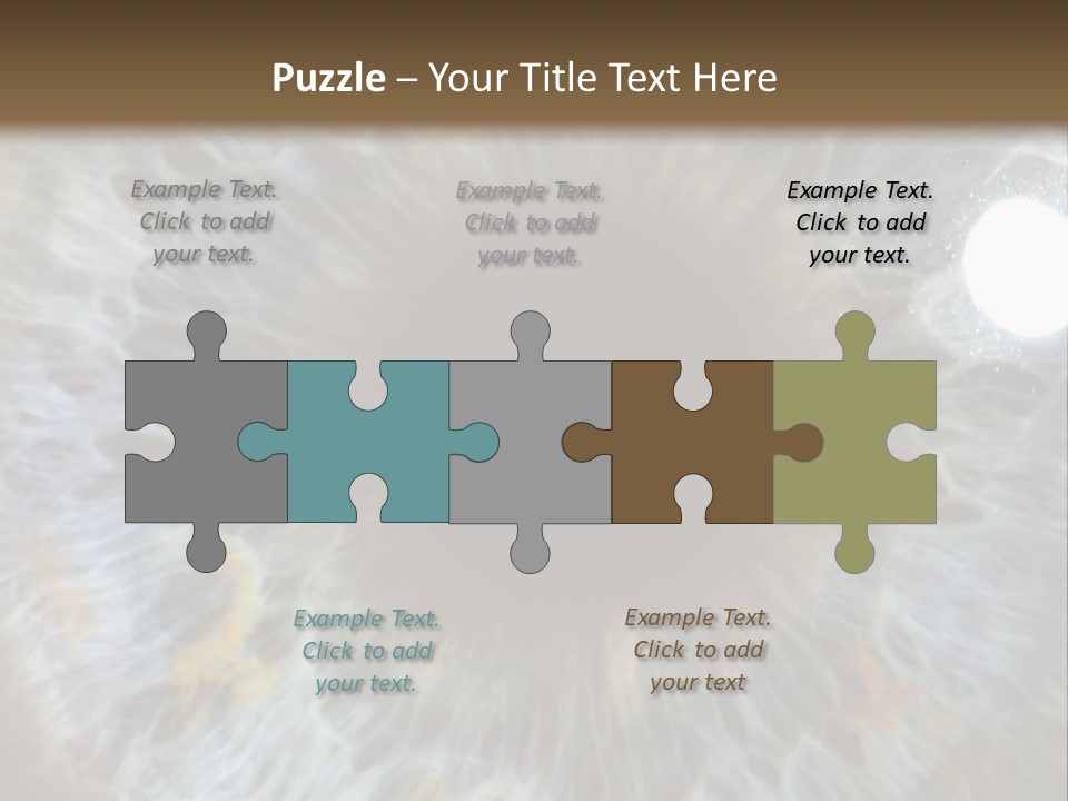 A Close Up View Of A Blue Eye PowerPoint Template