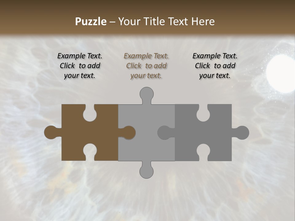 A Close Up View Of A Blue Eye PowerPoint Template