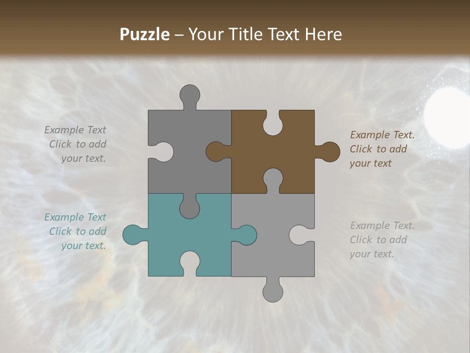 A Close Up View Of A Blue Eye PowerPoint Template