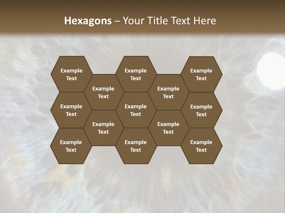 A Close Up View Of A Blue Eye PowerPoint Template