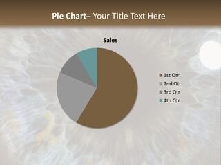 A Close Up View Of A Blue Eye PowerPoint Template