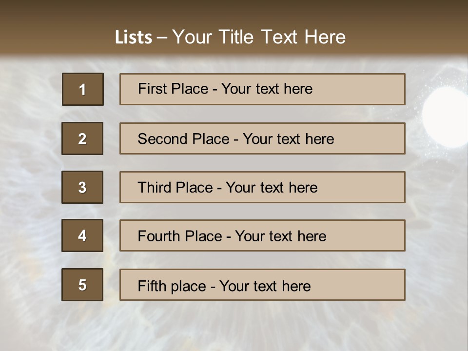 A Close Up View Of A Blue Eye PowerPoint Template
