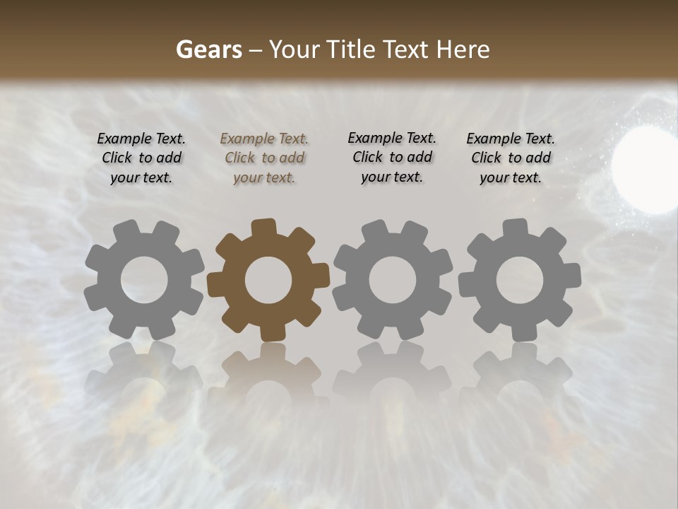 A Close Up View Of A Blue Eye PowerPoint Template