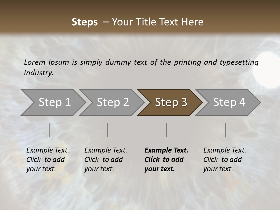 A Close Up View Of A Blue Eye PowerPoint Template