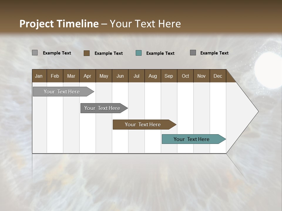 A Close Up View Of A Blue Eye PowerPoint Template