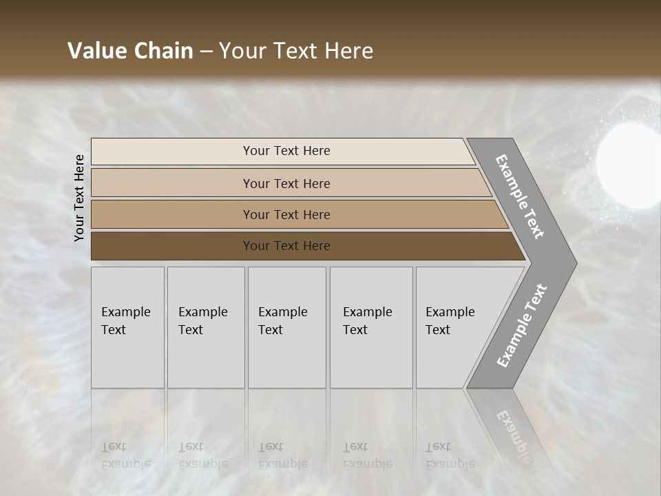 A Close Up View Of A Blue Eye PowerPoint Template