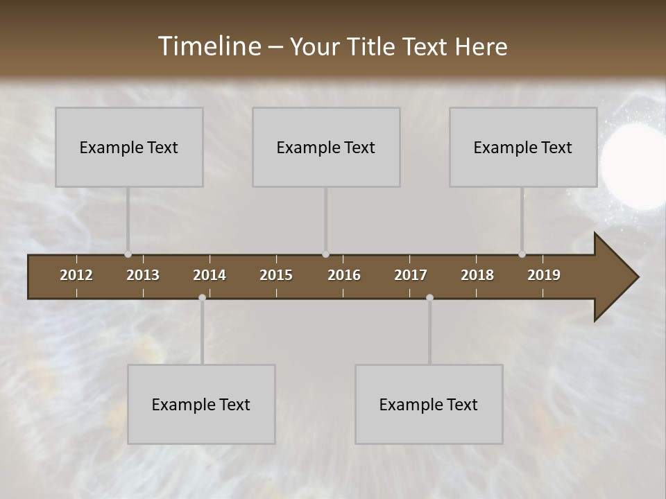 A Close Up View Of A Blue Eye PowerPoint Template