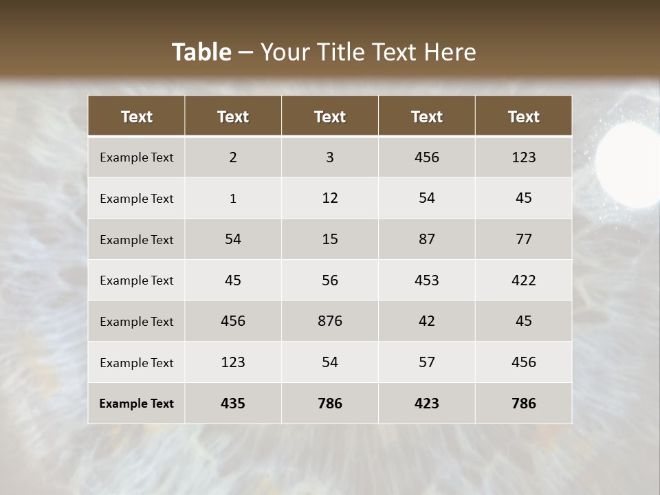 A Close Up View Of A Blue Eye PowerPoint Template