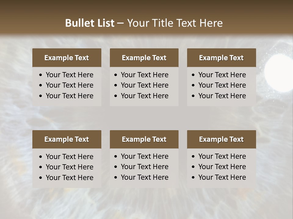 A Close Up View Of A Blue Eye PowerPoint Template